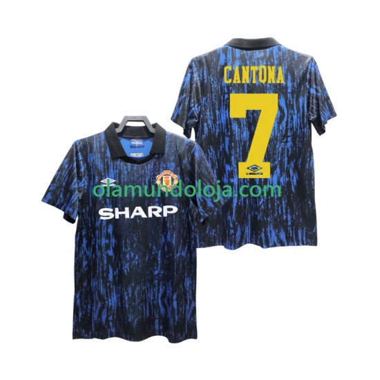 Camisola Manchester United CANTONA 7 1993 Retro Homem Equipamento Primeiro Manga Curta